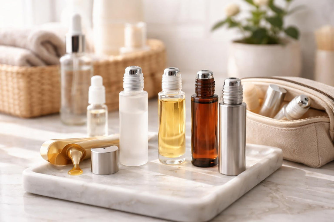 refillable roller bottles travel leakproof tips