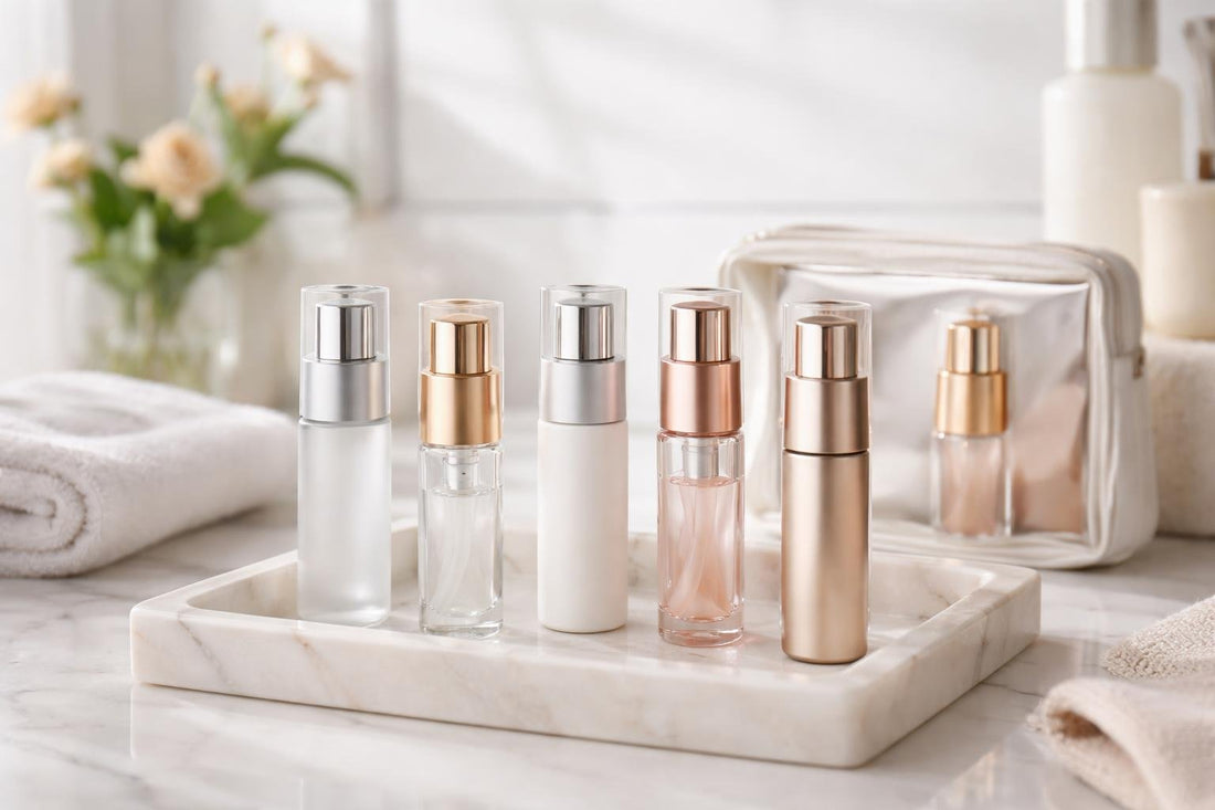 refillable cosmetic spray bottle collection for travel