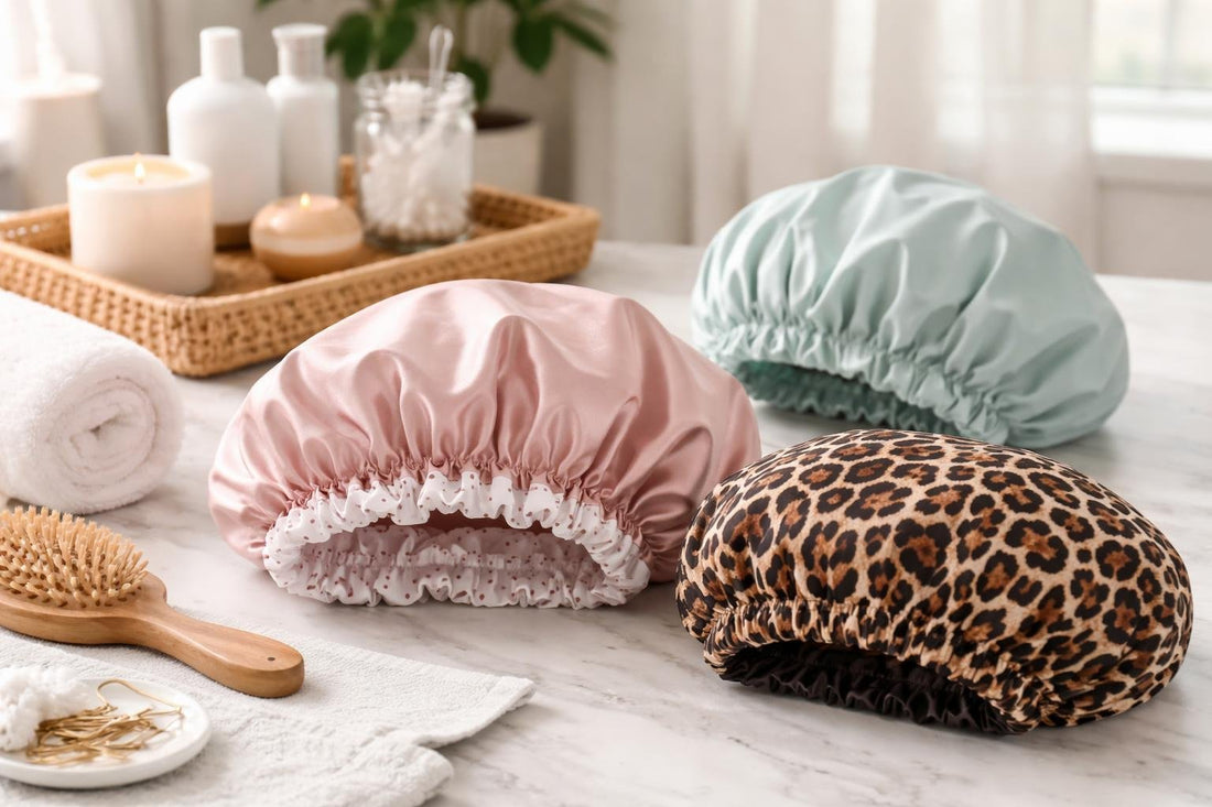 Reusable shower cap with roomy fit for thick hair