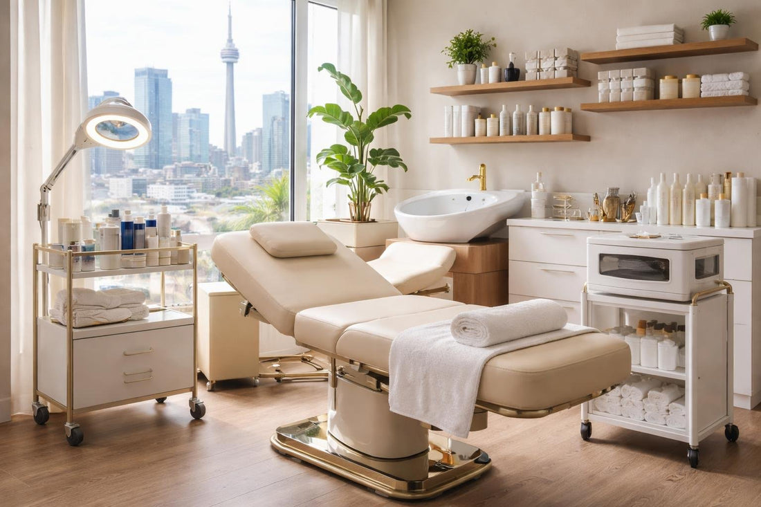 compact salon equipment setup in Toronto salon