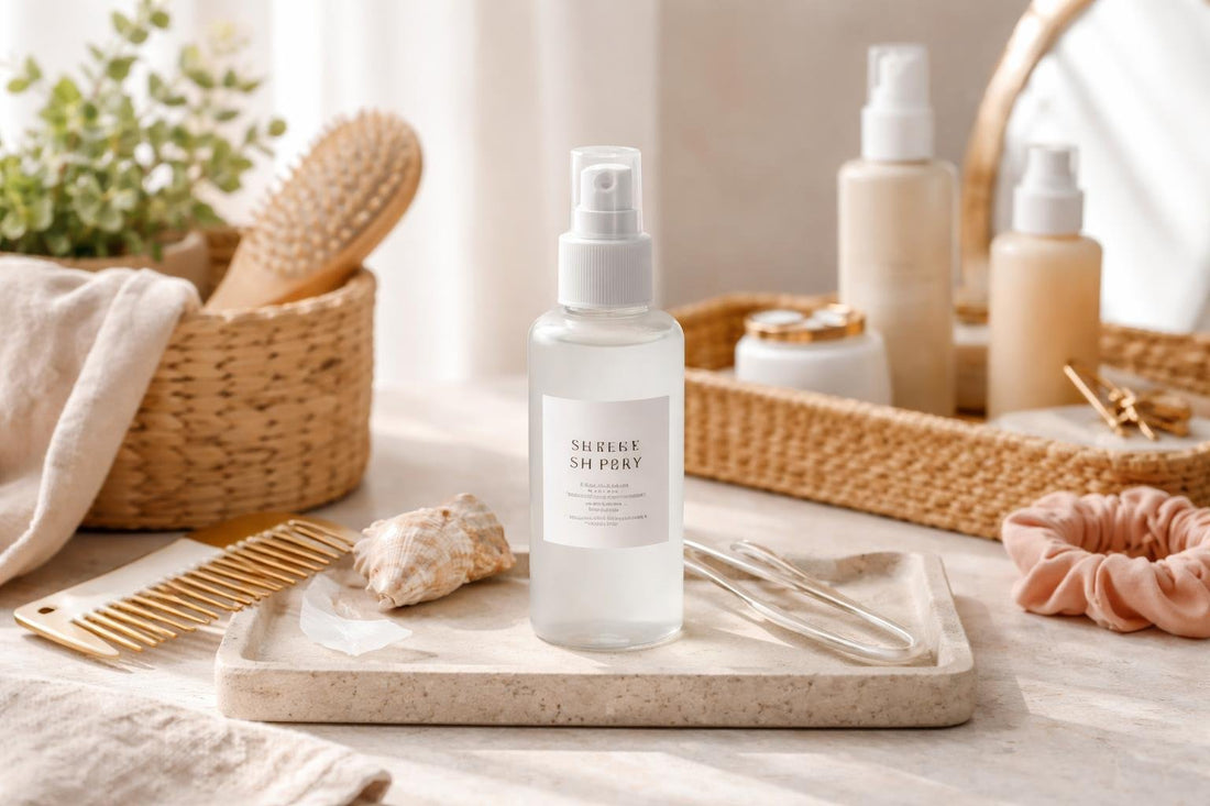 Sea salt texture spray used for soft beachy waves
