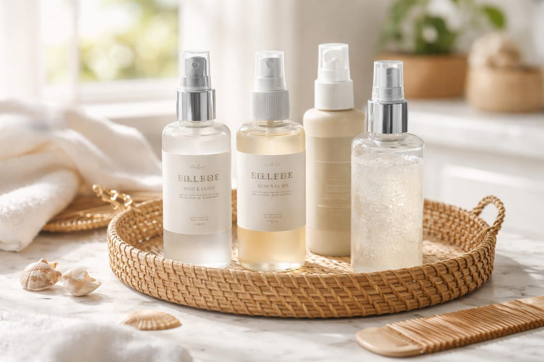 sea salt texture spray bottles for beachy waves