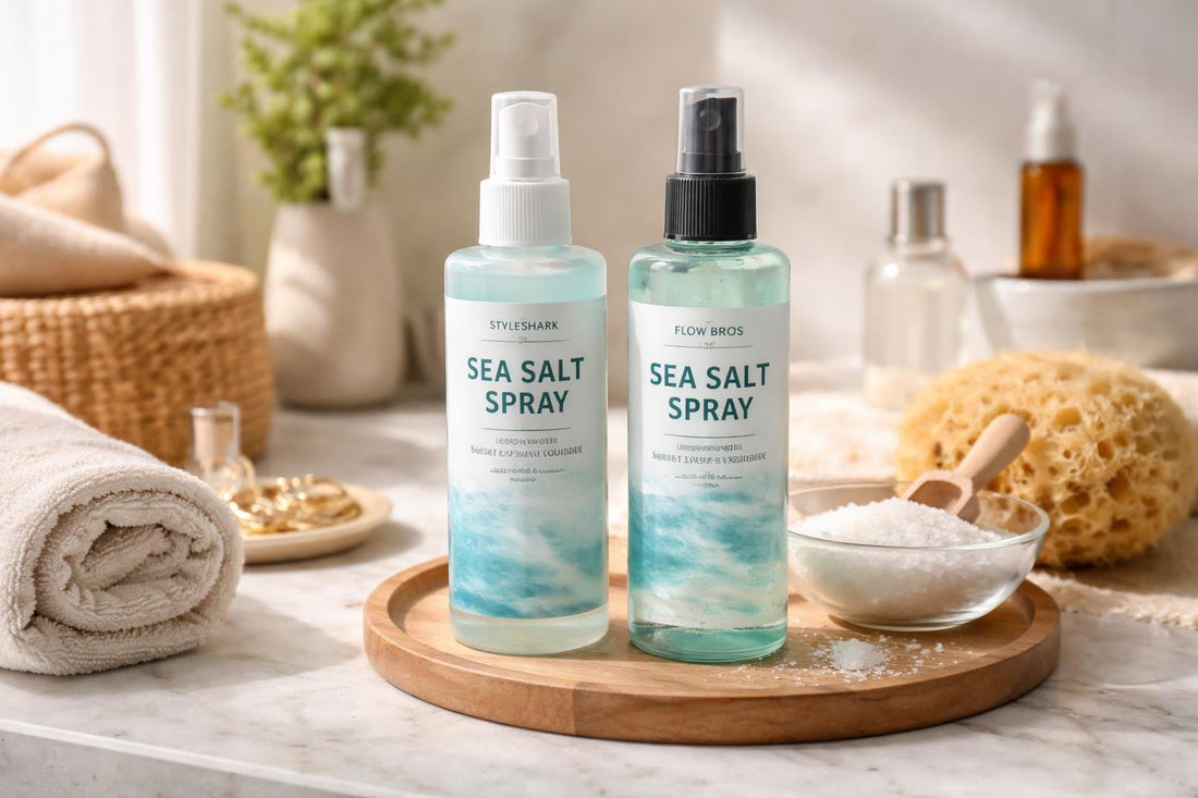sea salt spray bottle with beachy texture