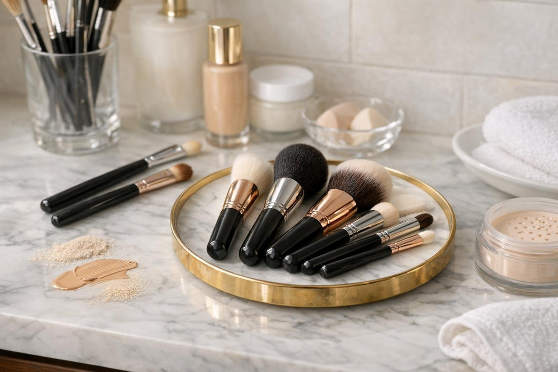 Face makeup brushes for smooth seasonal complexion application