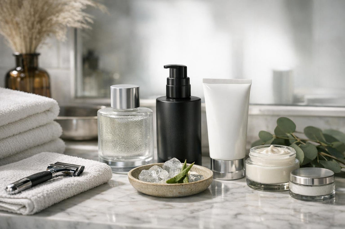 Seasonal after shave lotions for soothing post-shave skin