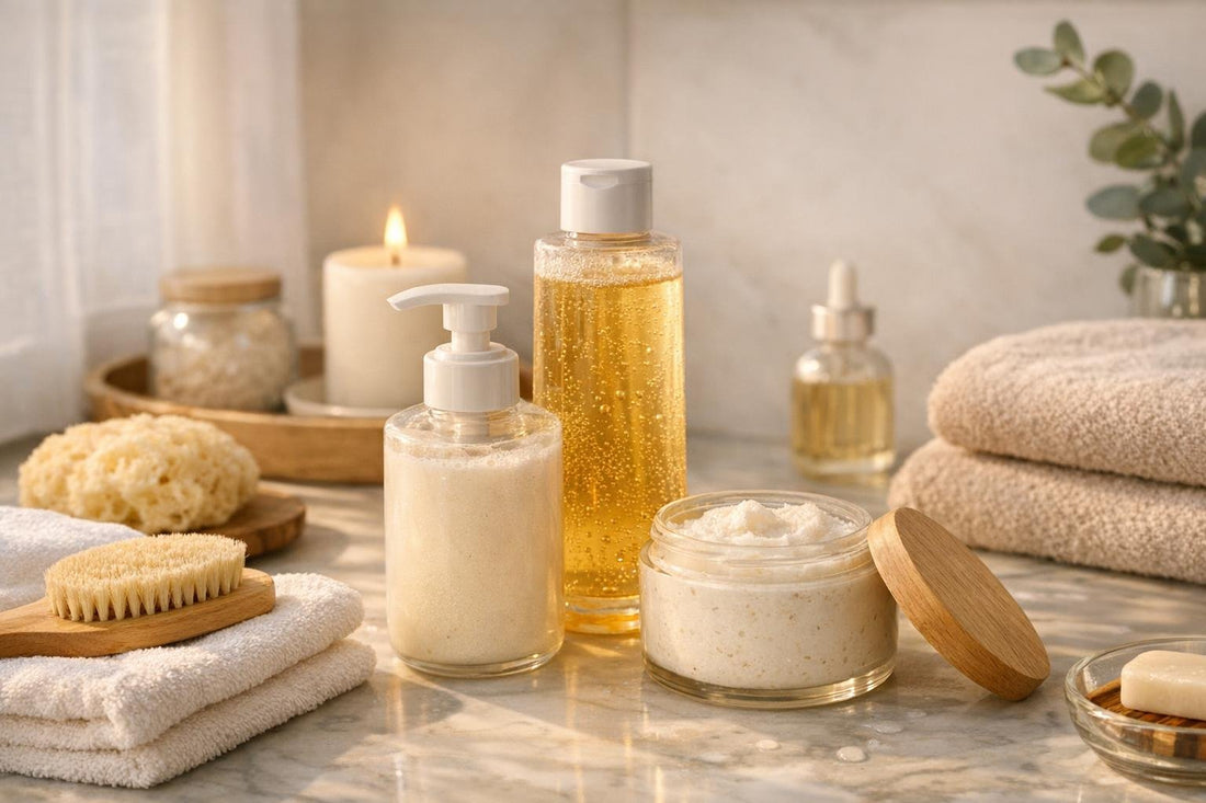 Warm fresh bath and shower set for seasonal comfort