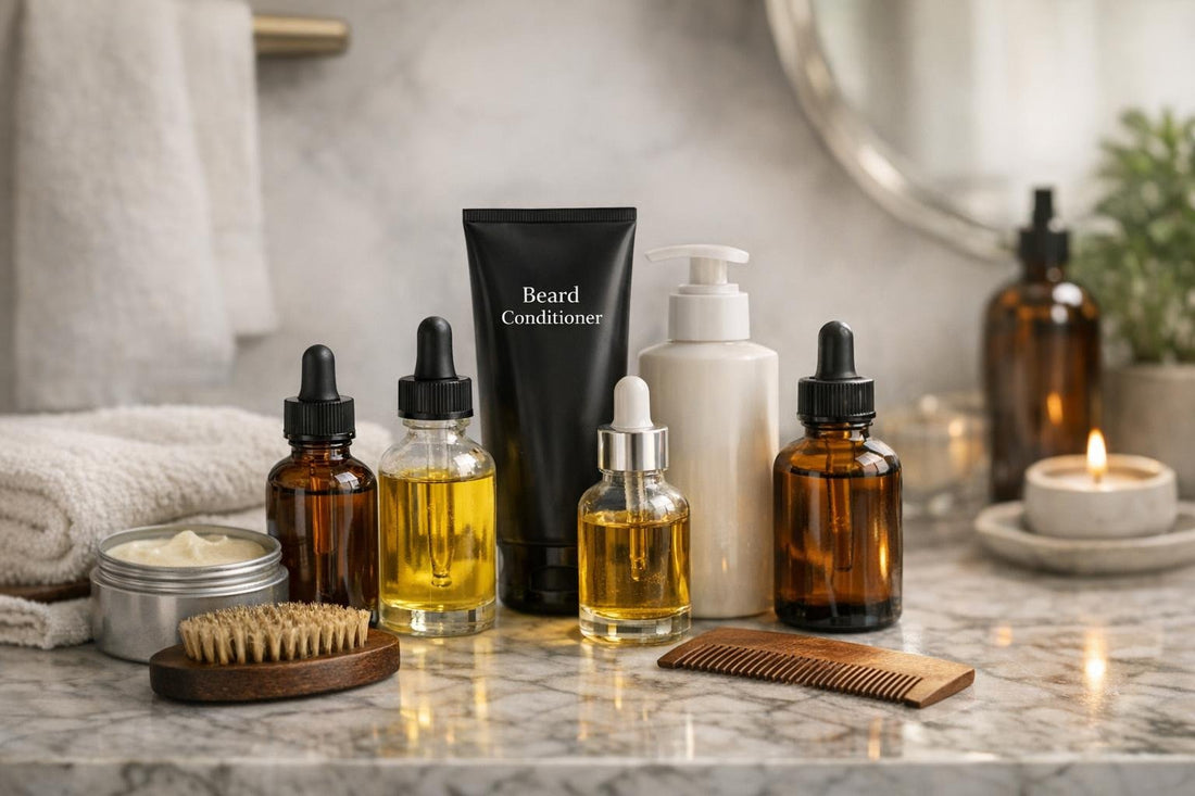 Seasonal beard oils and conditioners for softer facial hair