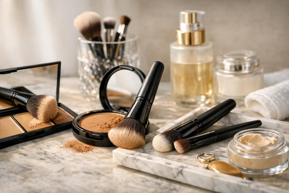 Seasonal contour brushes set blending cheekbone contour smoothly