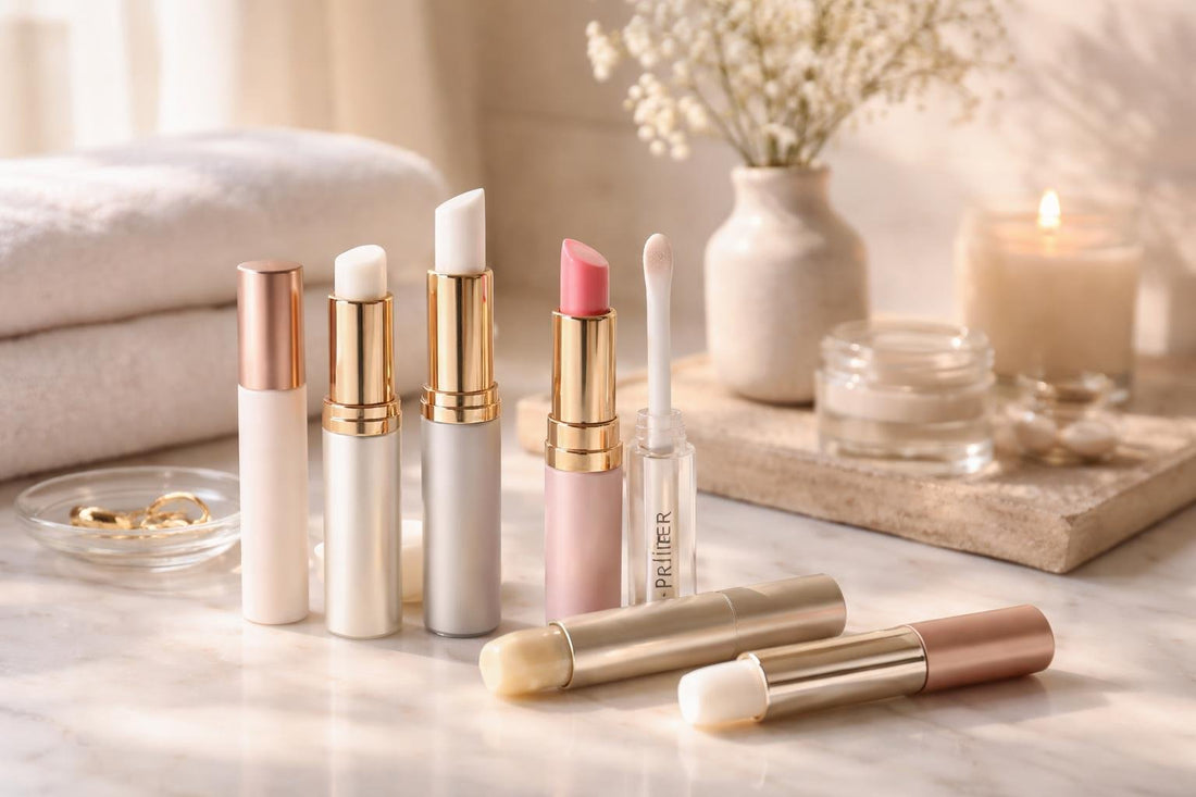 Lipstick primer applied for smoother seasonal lipstick wear