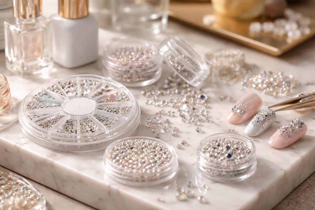 Assorted nail art rhinestones for subtle and bold designs