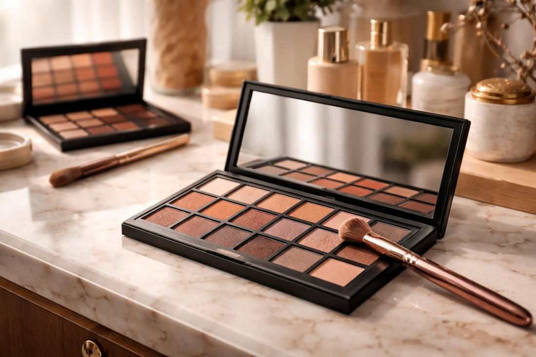 Seasonal professional makeup palette shades with matte and shimmer