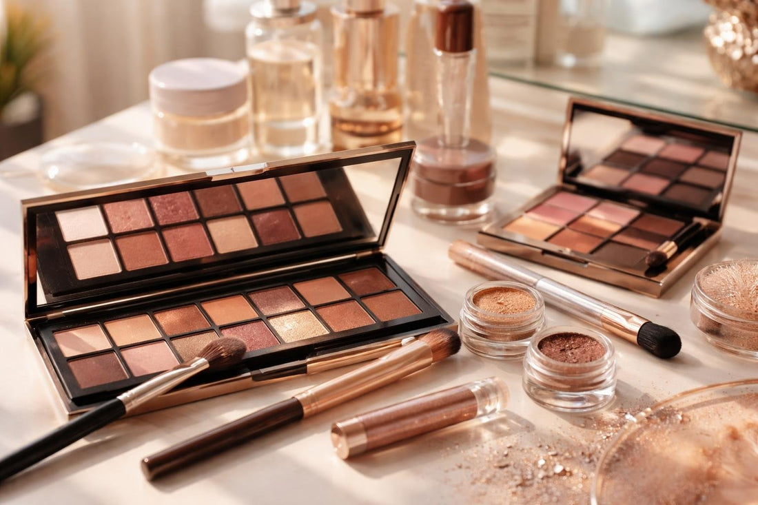 Seasonal eye looks with matte and shimmer eyeshadows