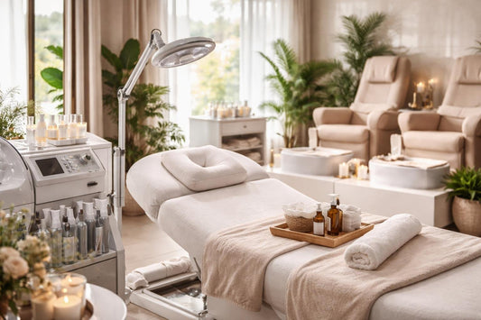 Modern salon and spa equipment set up for seasonal rush