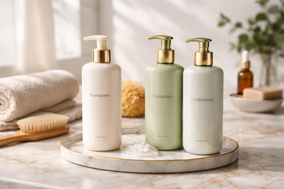 Shampoo and conditioner sets for seasonal hair care
