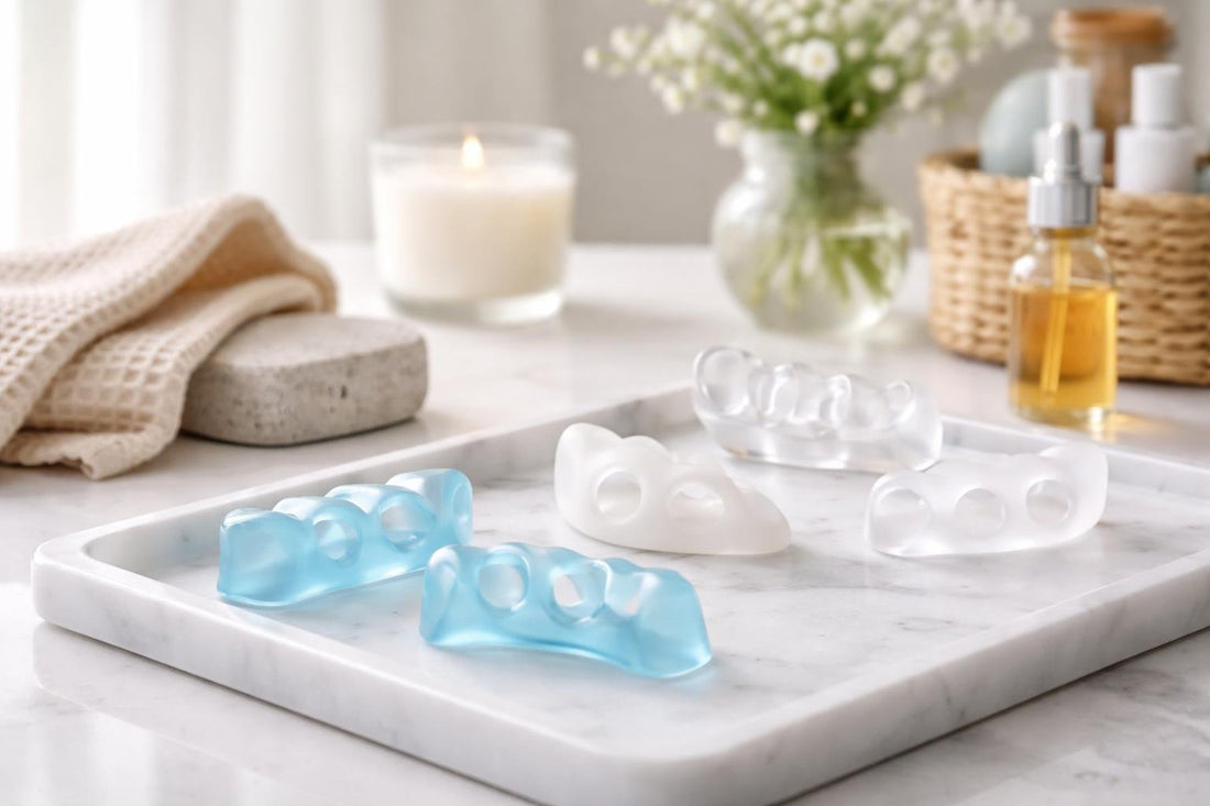 Soft gel toe separators spaced toes for seasonal comfort