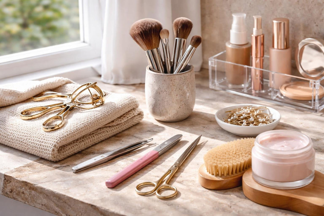 Seasonal tools and accessories laid out for better fit
