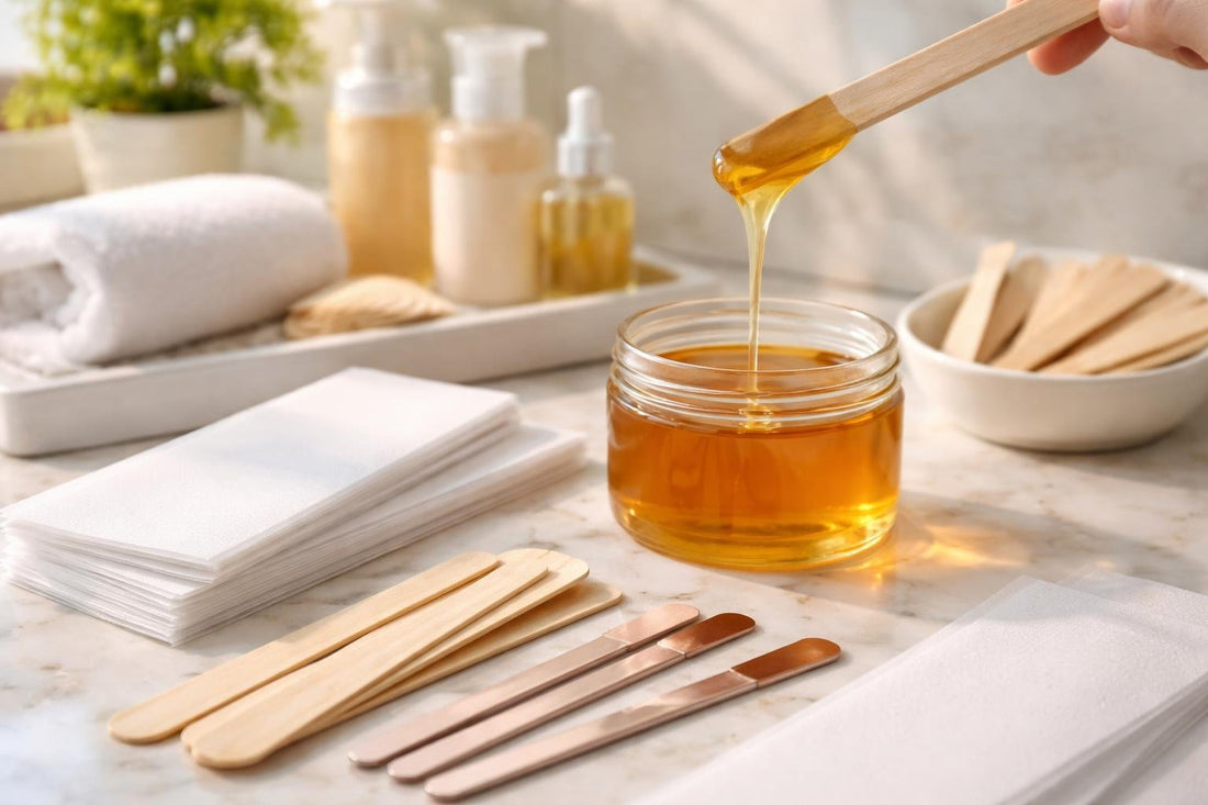 Waxing spatulas and applicators for seasonal at-home waxing