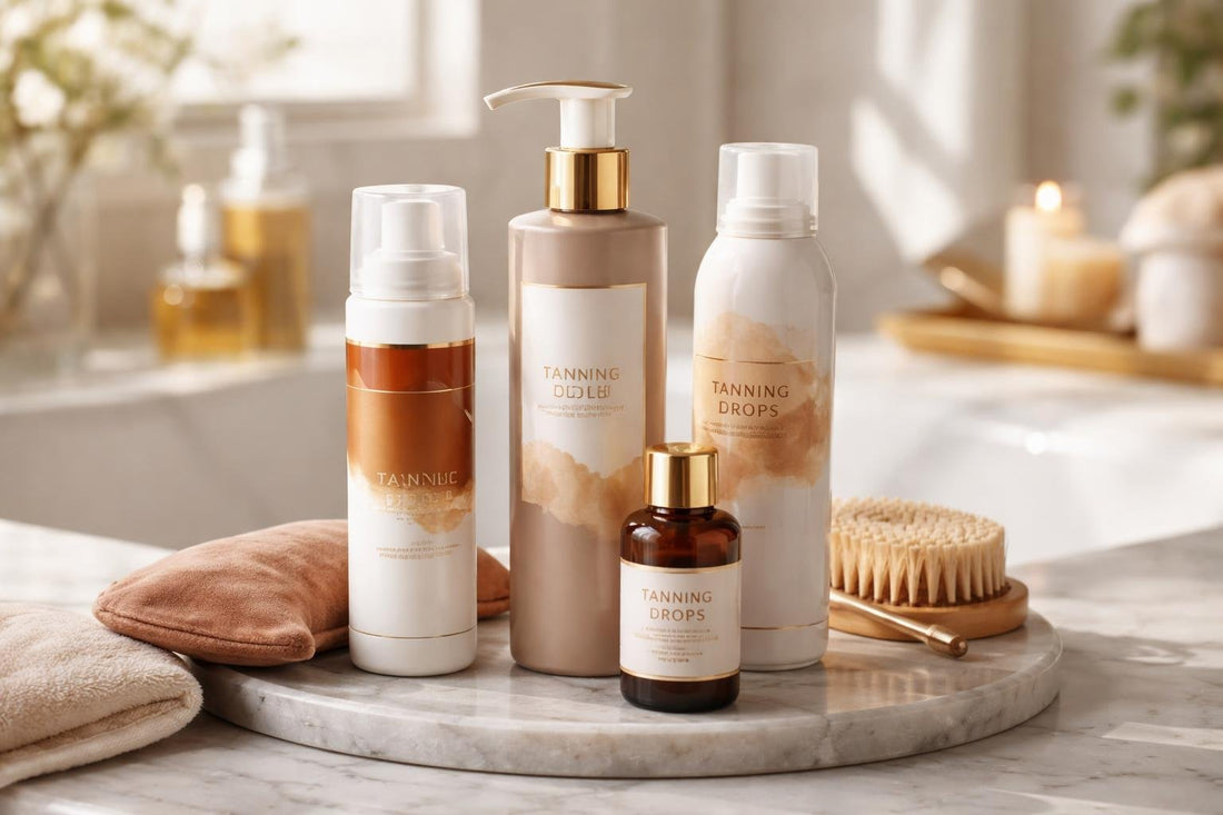 Self tanners in mousse, drops, and gradual lotion