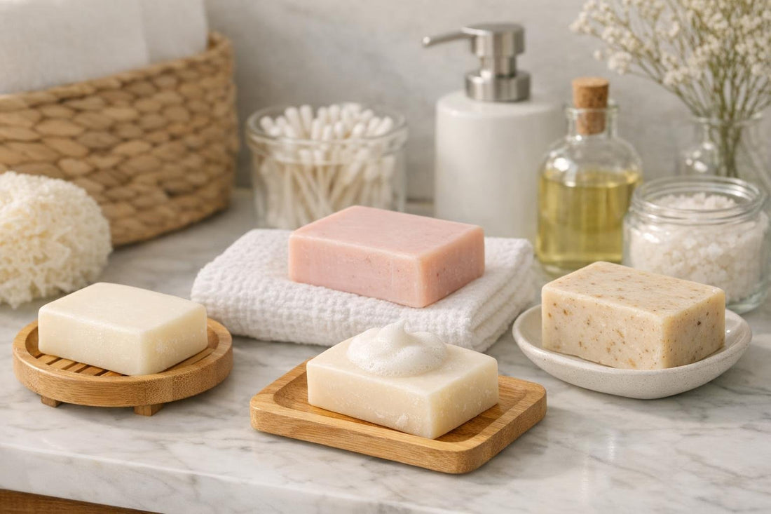 Assorted gentle bath soap bars for sensitive skin Ontario