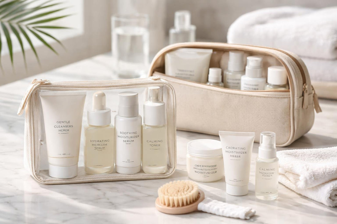 Travel-size skin care sets for sensitive skin