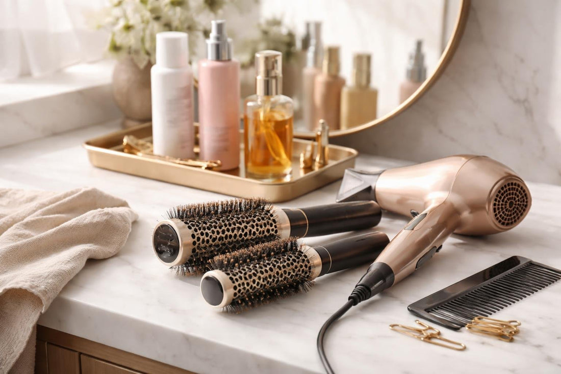 Professional round brush technique for a smooth blowout