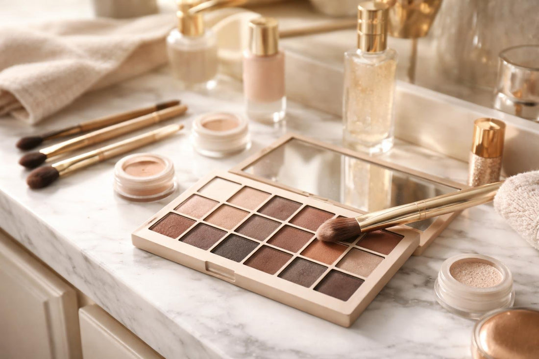 Blended neutral eyeshadow look with smooth long-lasting colour