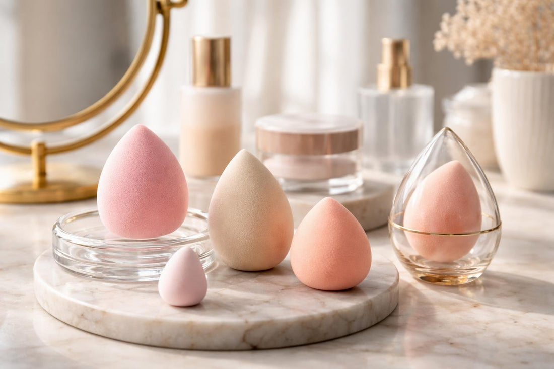 Makeup blender sponges creating smooth streak free finish