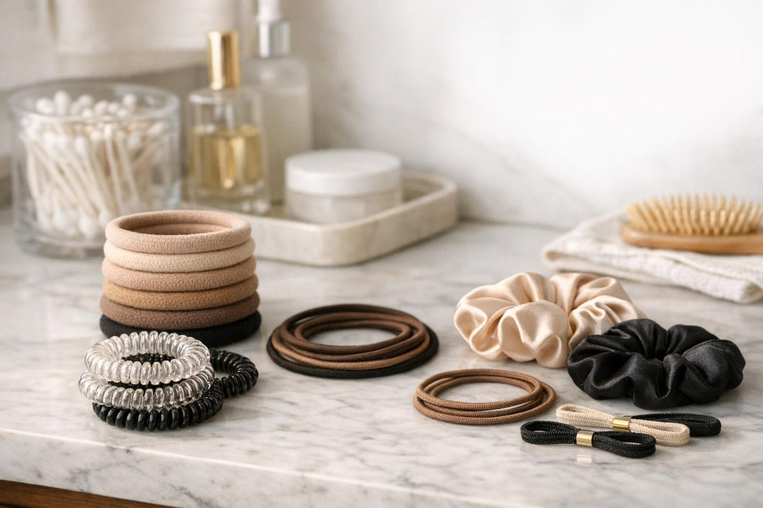 Snag-free hair elastics and ties for everyday styles