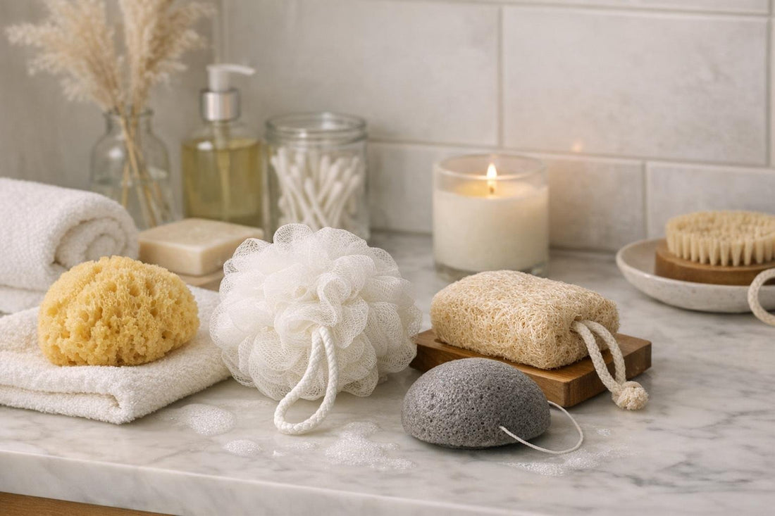 Soft bath sponges collection for everyday showers and baths