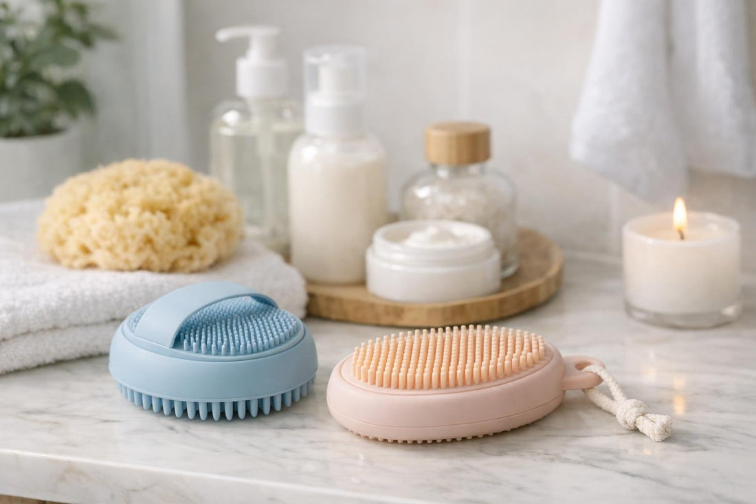 soft silicone bath brush for sensitive skin
