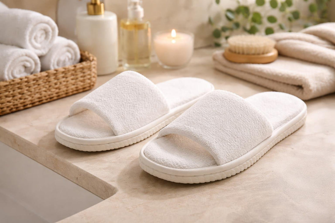 Toronto spa slippers safety and fit close-up