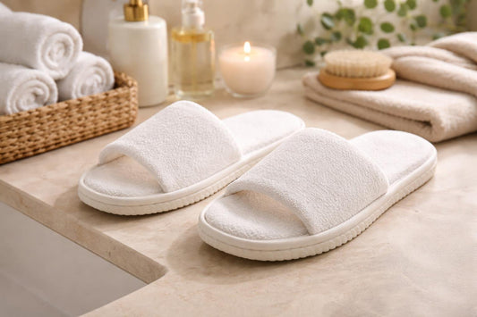 Toronto spa slippers safety and fit close-up