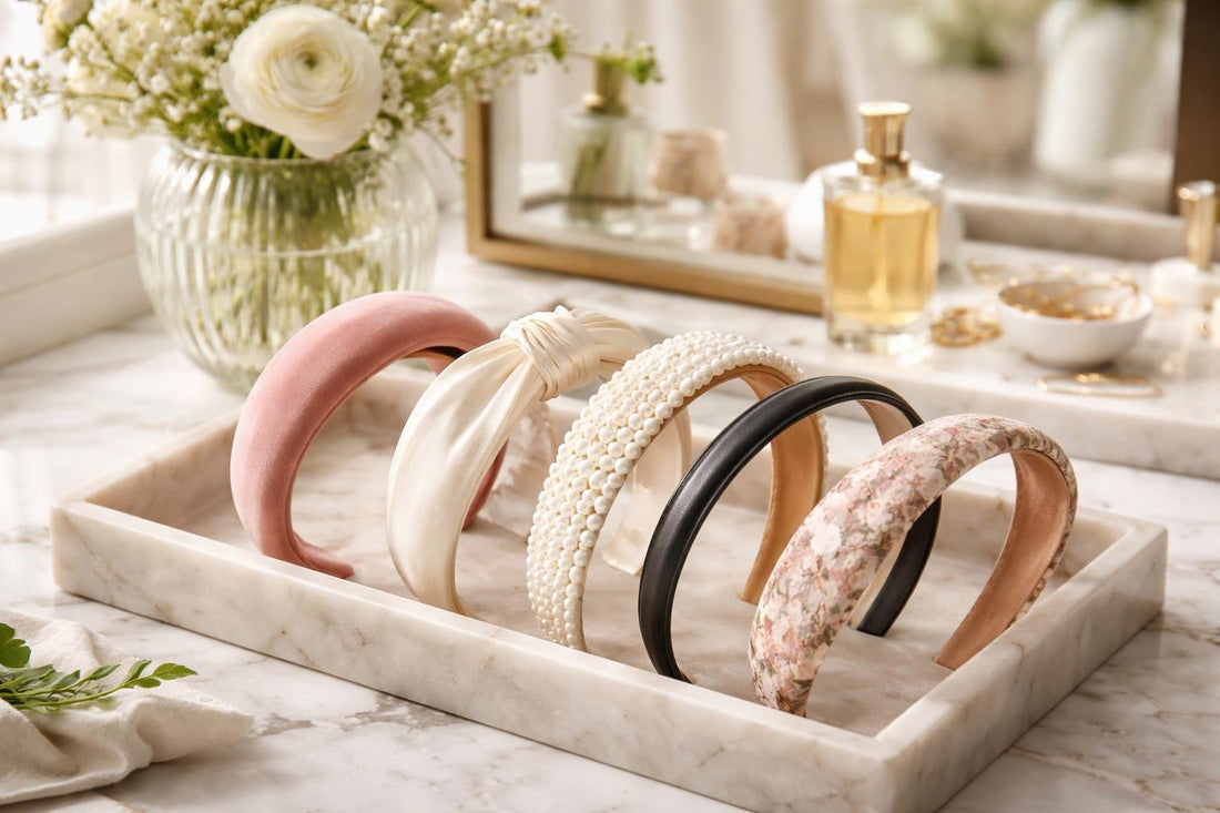 Spring 2026 women wearing padded and slim fashion headbands