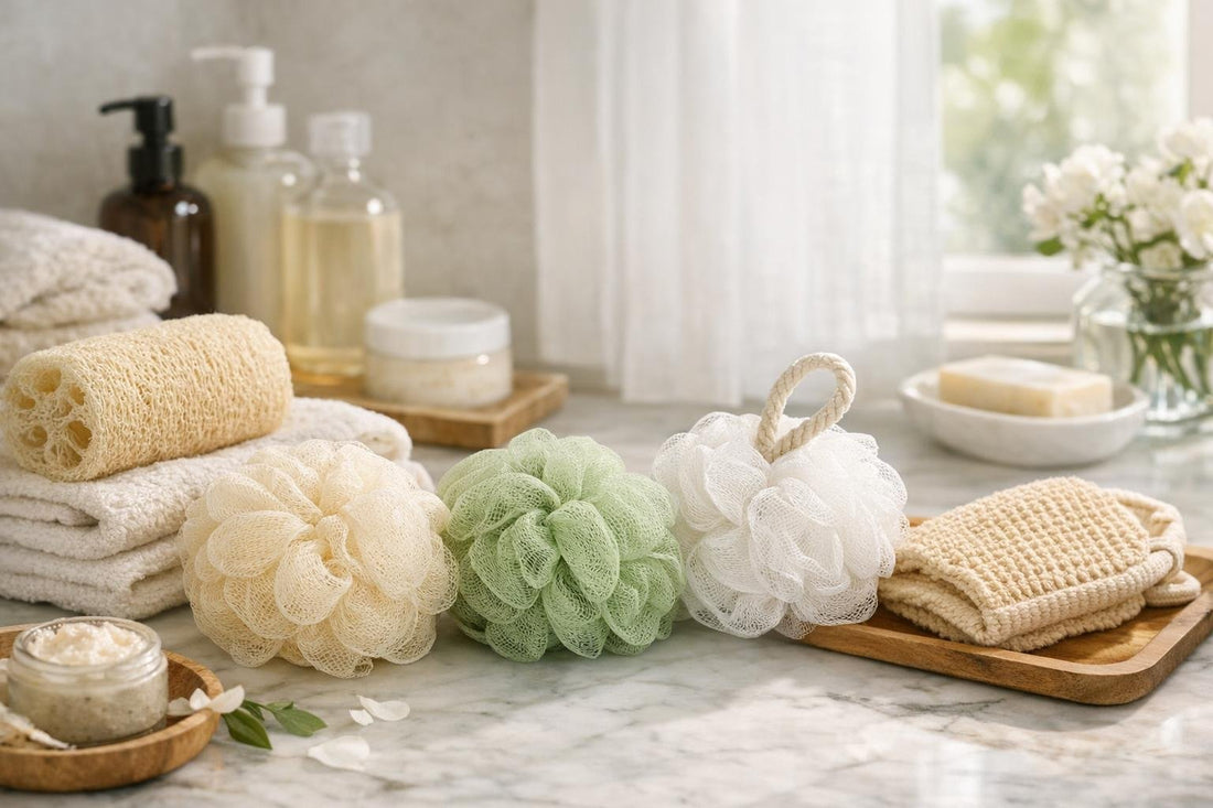 Spring bath loofahs for gentle exfoliation and fresh skin