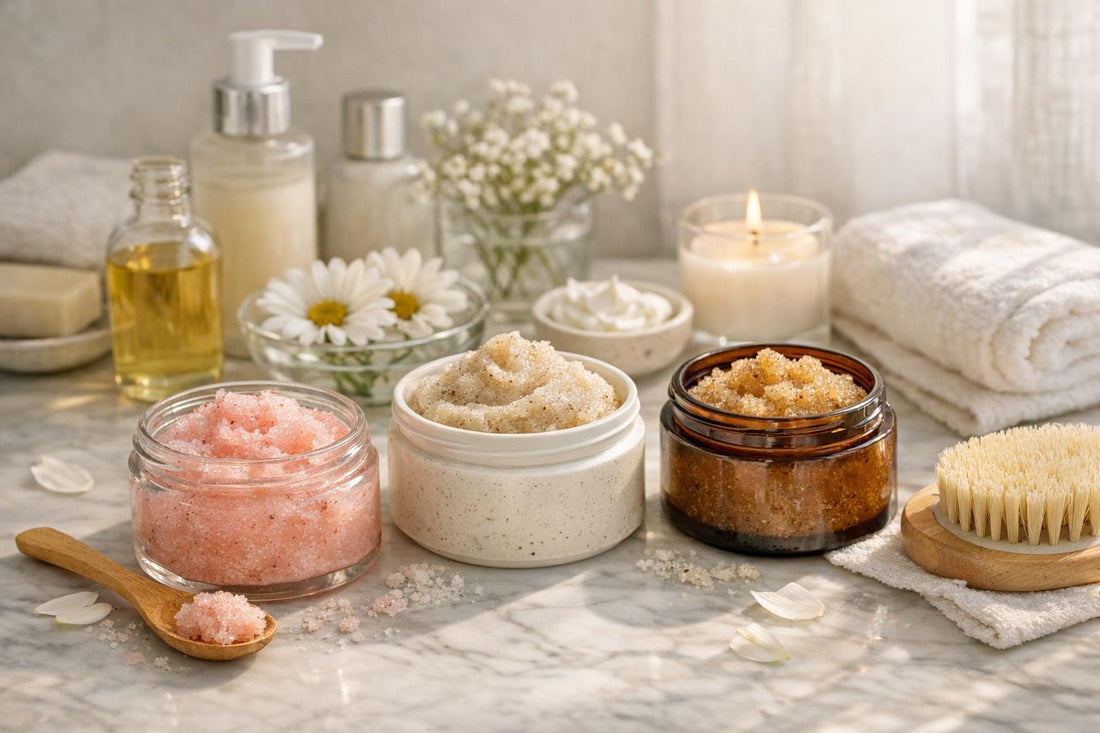 Spring exfoliating body scrub for smoother skin after winter