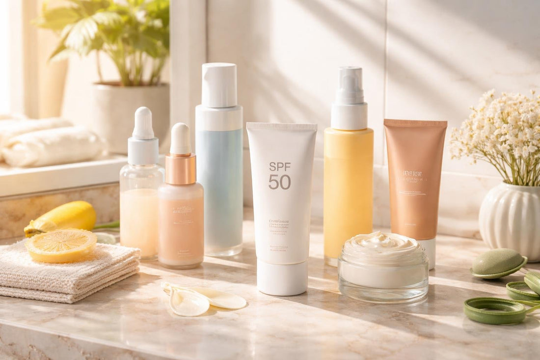 Daily sunscreen and skin care essentials for spring summer
