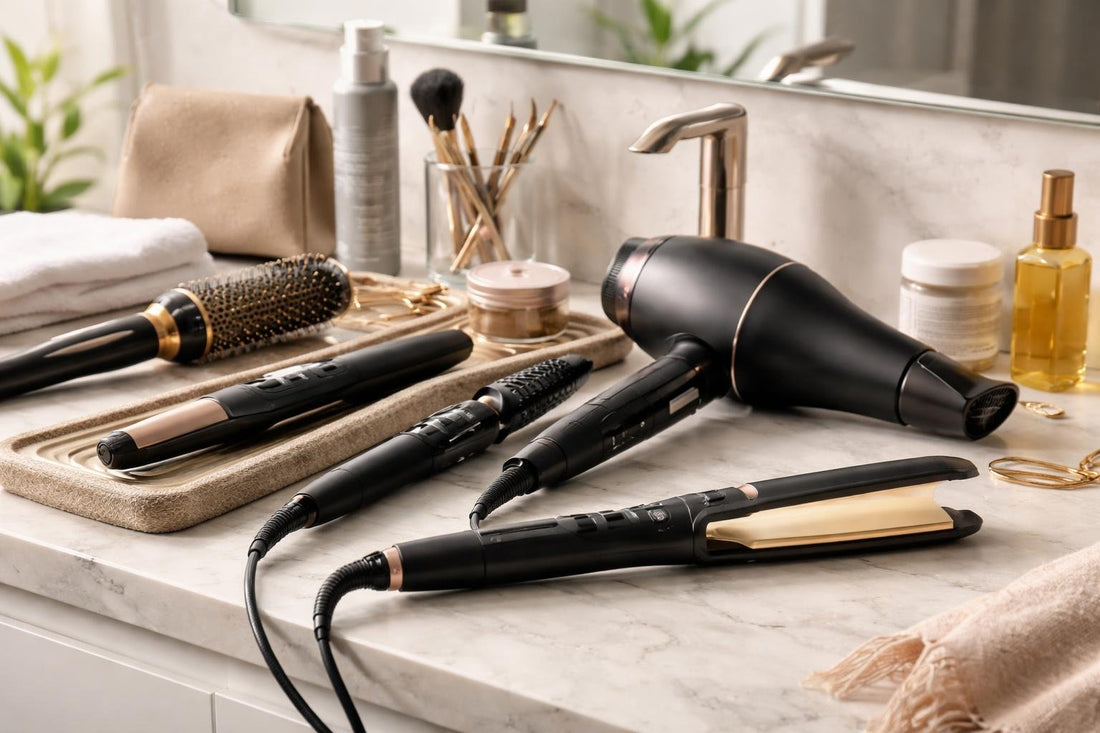 Toronto student using professional styling appliances