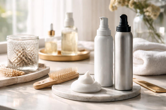 professional styling foam on fine hair for volume