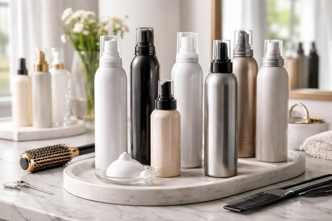 Toronto stylist choosing professional styling foam products