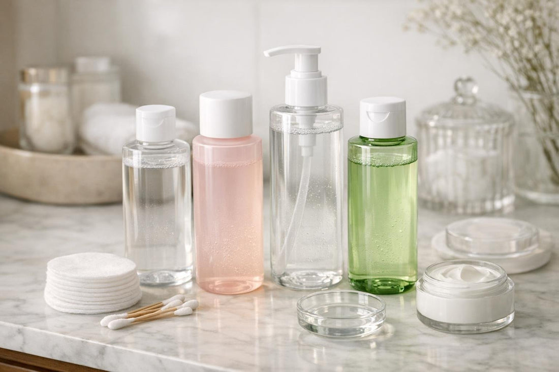 Assorted facial toners and astringents for sensitive skin