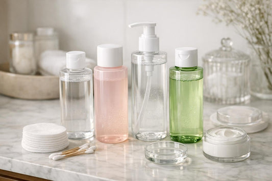 Assorted facial toners and astringents for sensitive skin