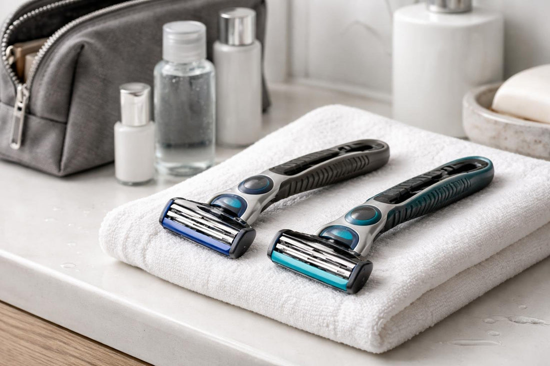 Travel disposable razors for sensitive men's skin