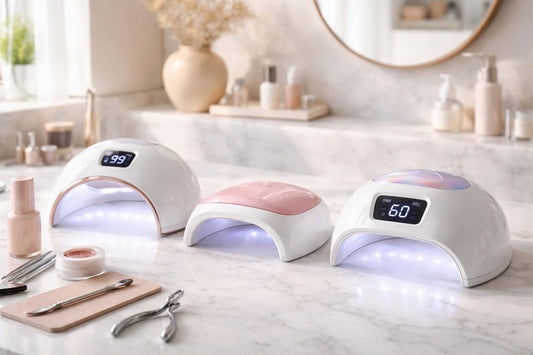 UV LED nail lamp trio on Toronto countertop
