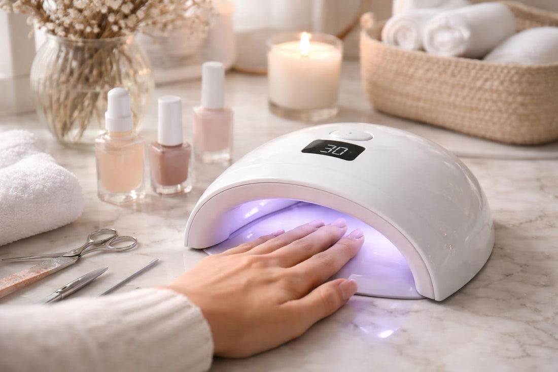 UV LED nail lamp curing gel polish at home