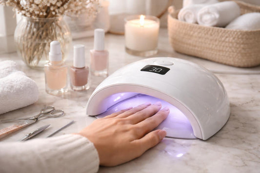 UV LED nail lamp curing gel polish at home