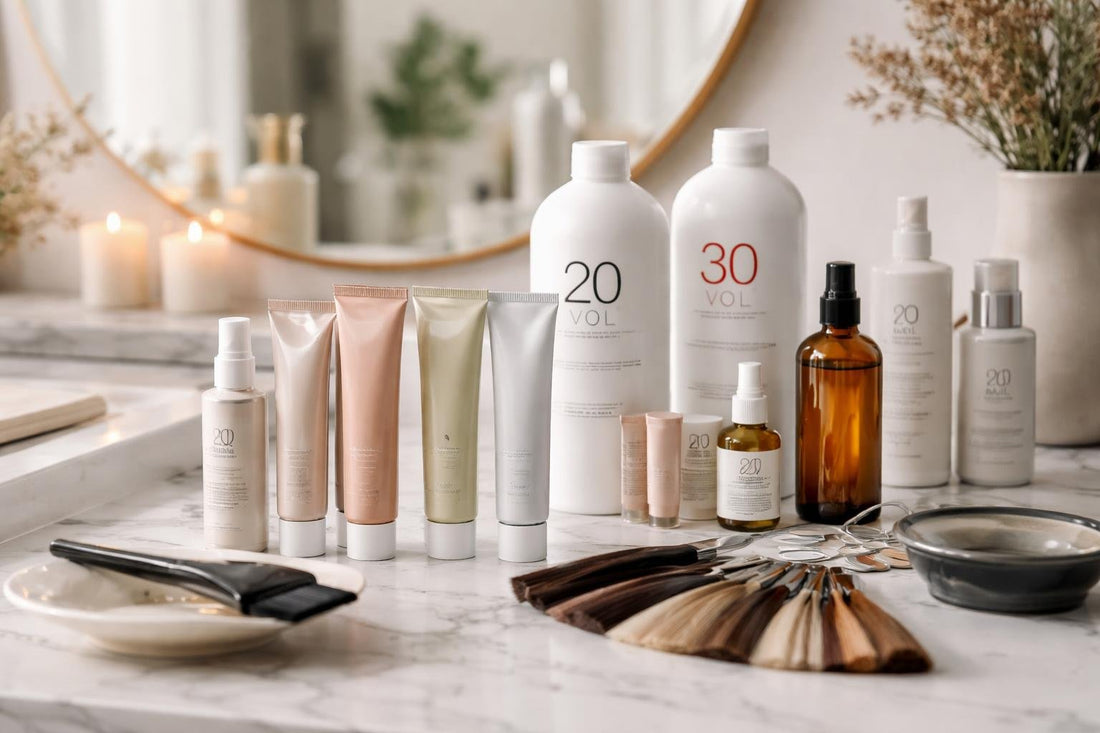Vancouver salon professional hair colour product collection display