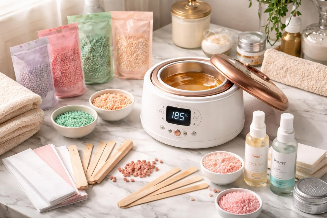 Toronto home wax warmer and accessories flatlay