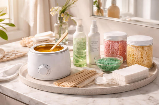 At-home waxing kit and aftercare essentials