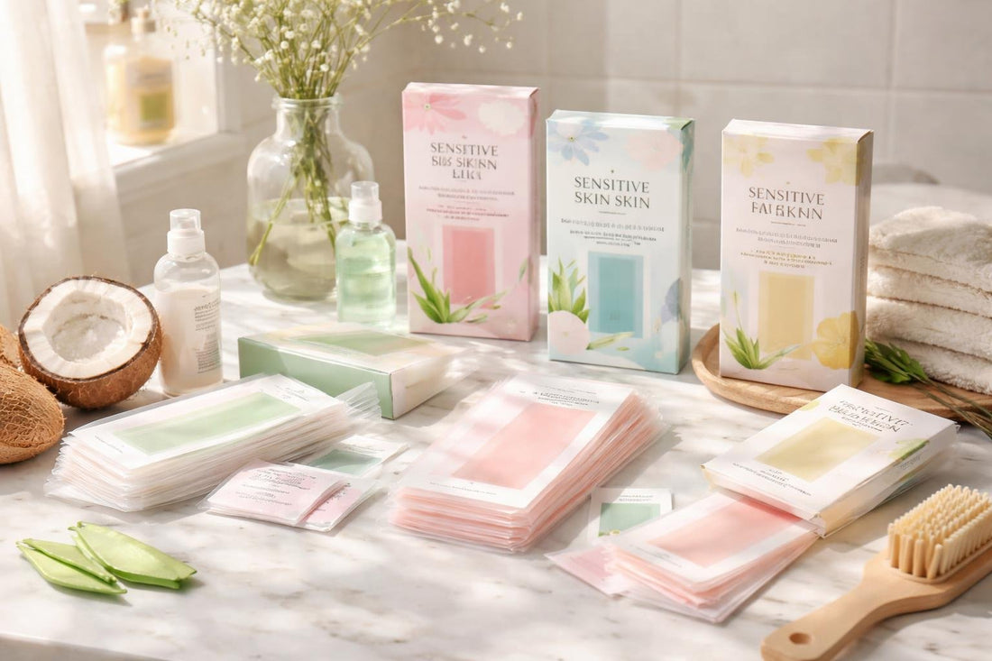 assorted waxing strips for sensitive skin kit