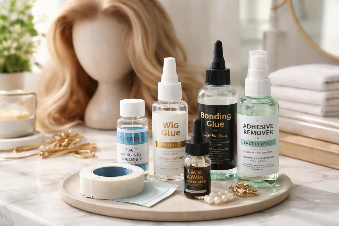 Wig and hairpiece adhesives for secure all-day hold